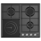 Plaque 3 Gaz +1 Electrique 60cm Email Noire